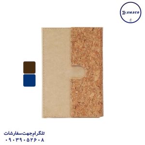 عکس دفتر یادداشت A5 مگنتی چرمی کاغذ کرم