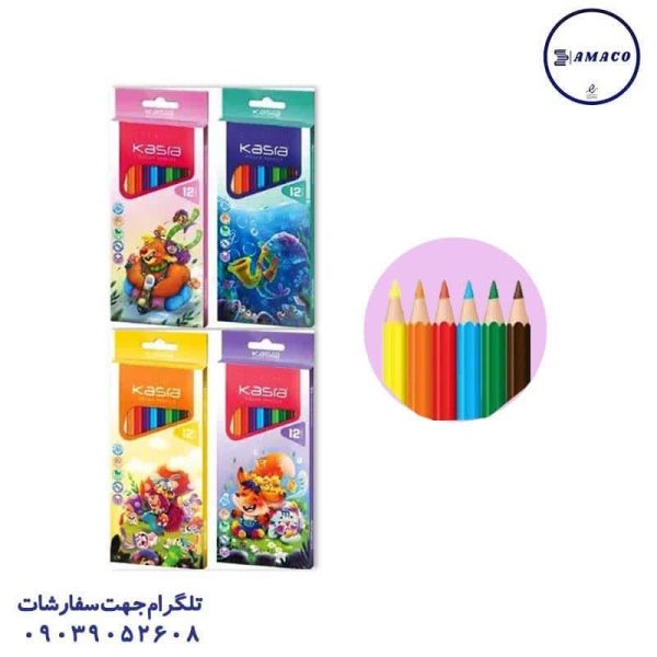 عکس مدادرنگی مداد رنگی 12 مقوا کسرا