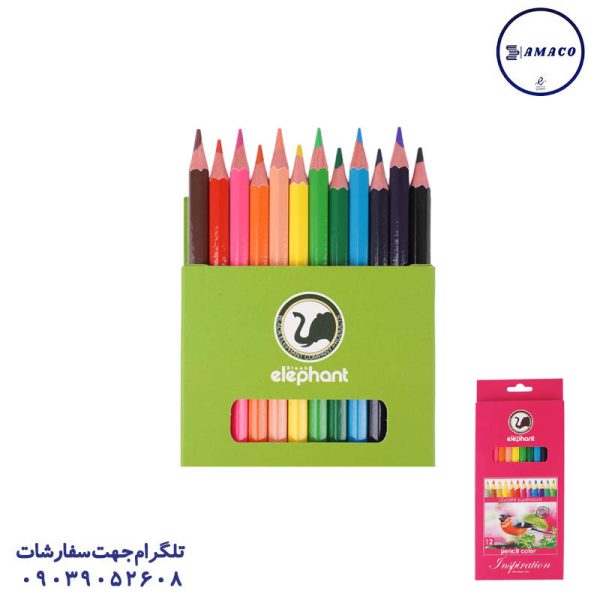 عکس مدادرنگی مداد رنگی 12 مقوا الفنت