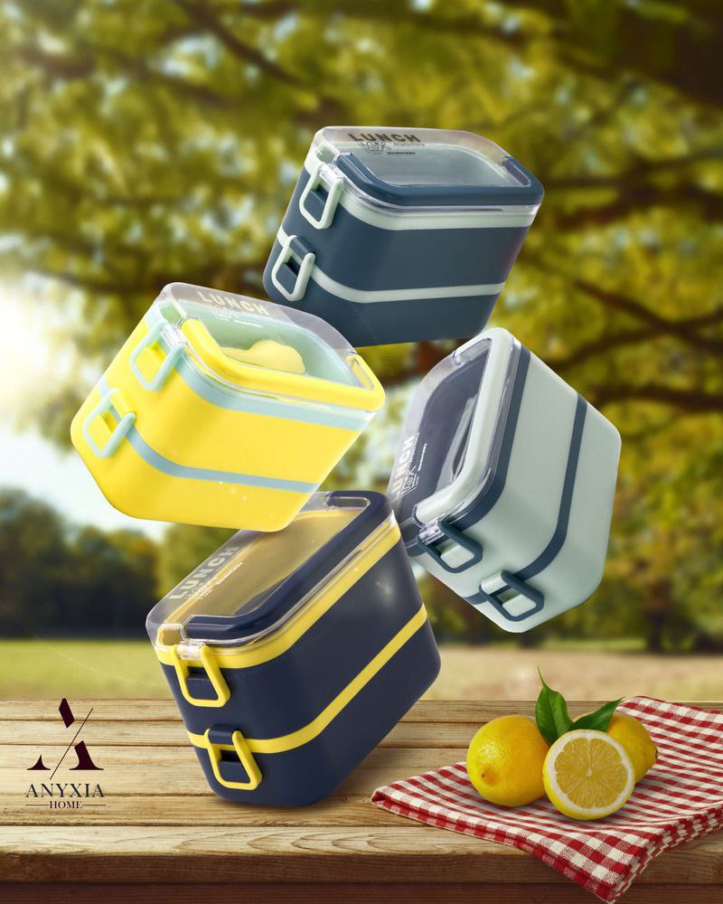 خرید ظرف غذا 2 طبقه مستطیل کد 103 آنکسیا عکس ظرف غذا قمقمه لیوان ظرف غذا 2 طبقه مستطیل کد 103 آنکسیا