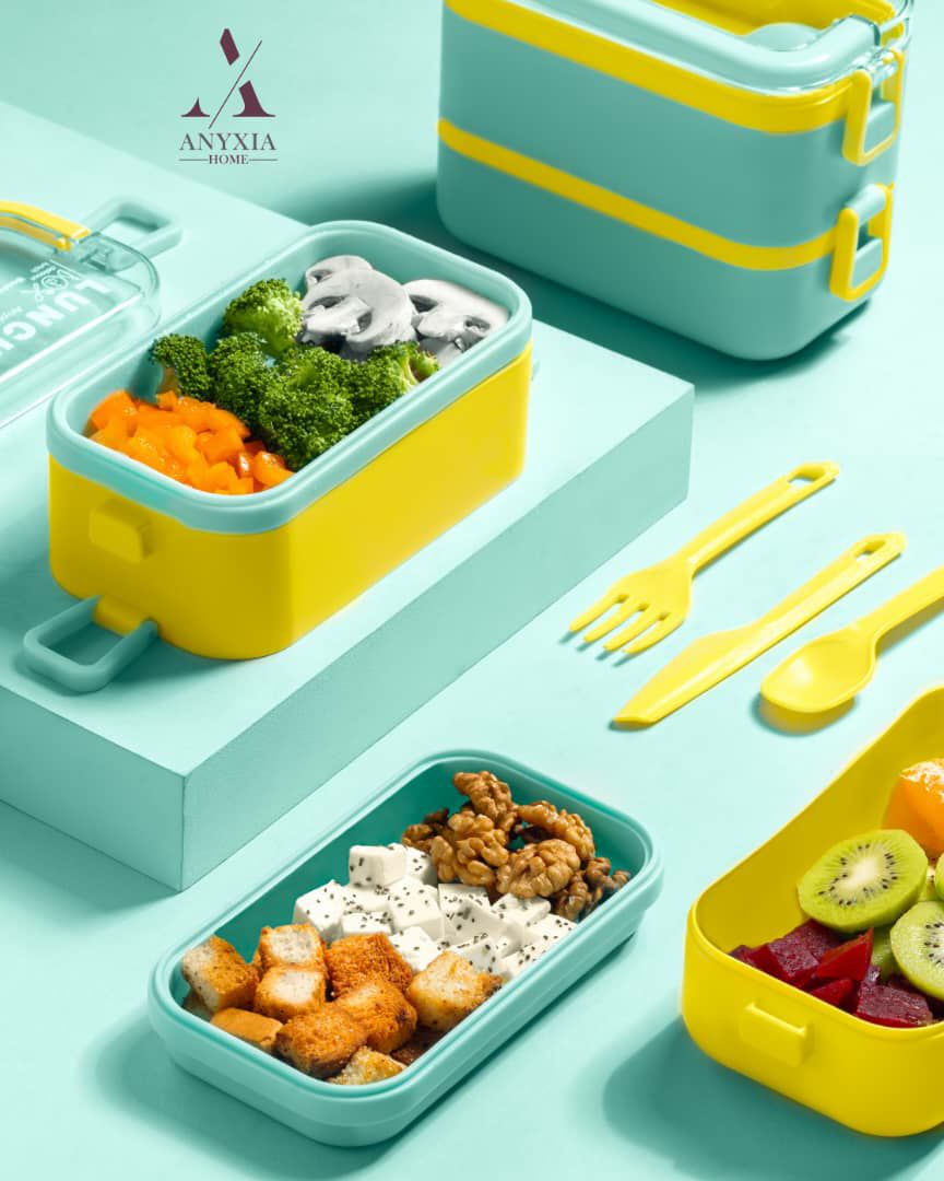 خرید ظرف غذا 2 طبقه مستطیل کد 103 آنکسیا عکس ظرف غذا قمقمه لیوان ظرف غذا 2 طبقه مستطیل کد 103 آنکسیا