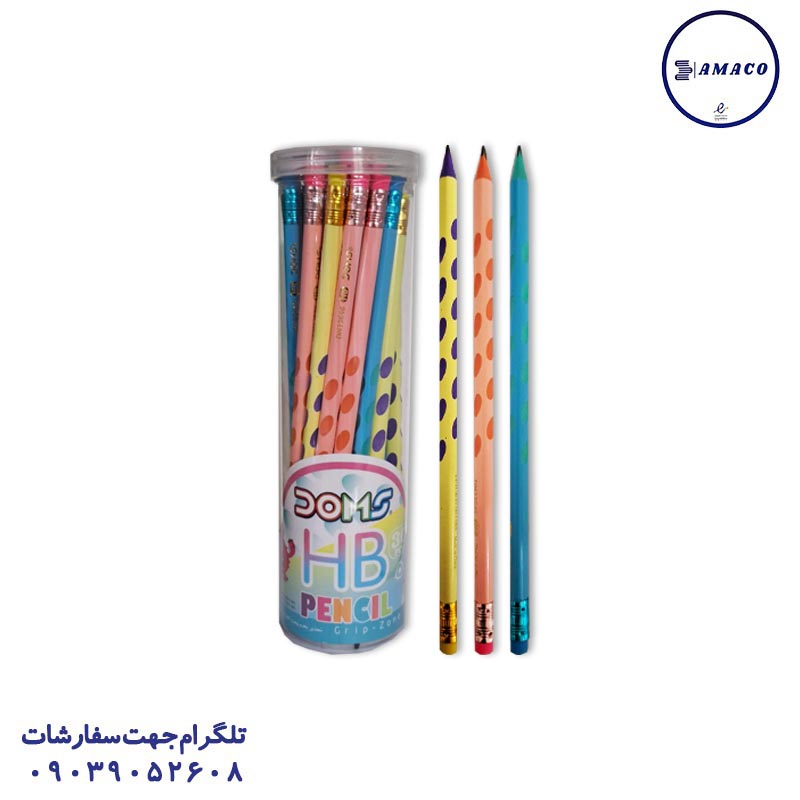 خرید مداد مشکی پاستلی پاکن دار 23646 دامس عکس مداد مداد مشکی پاستلی پاکن دار 23646 دامس