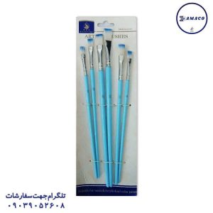 عکس پالت و قلم مو قلم مو تخت 6 عددی پاستلی