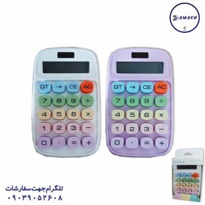 عکس ماشین حساب ماشین حساب پاستلی دکمه برجسته  2810
