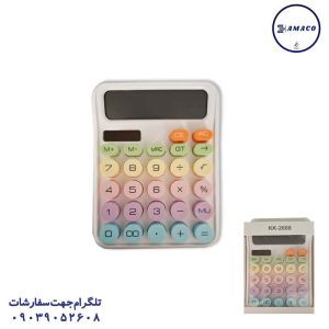 عکس ماشین حساب ماشین حساب پاستلی دکمه برجسته 2688