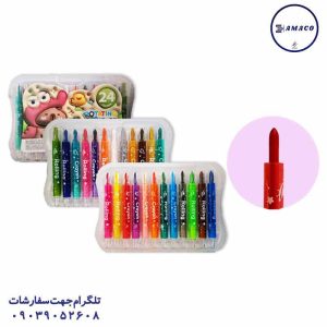 عکس پاستیل و آبرنگ پاستل پیچی 24 رنگ  6108