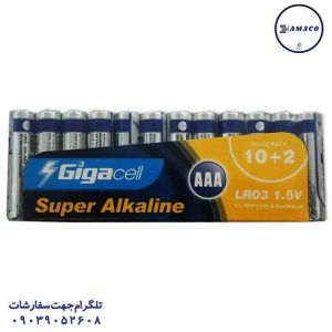 عکس محصولات دیجیتال باطری نیم سوپرآلکالاین 12 عددی 8062/8068 گیگاسل
