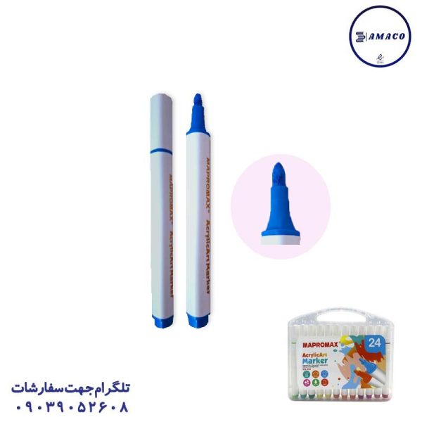 عکس ماژیک ماژیک اکرولیک 24 رنگ کیفی 624 مپرومکس