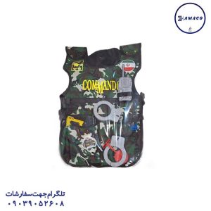 عکس اسباب بازی های پسرانه ست جلیقه کماندو ارتشی