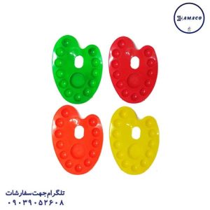 عکس پالت و قلم مو پالت تخم مرغی رنگی