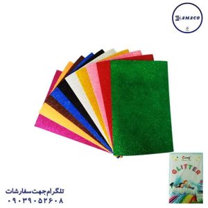 عکس کاغذو مقوا و فوم فوم اکلیلی چسبی 10 برگ A4 کرگ
