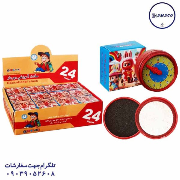 عکس لوازم کمک آموزشی مهر ساعت کادویی استامپ دار شایان