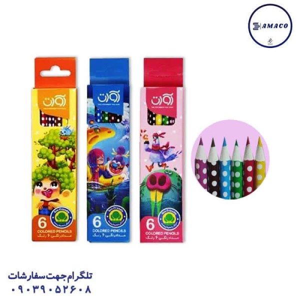 عکس مدادرنگی مداد رنگی 6 مقوا آوات