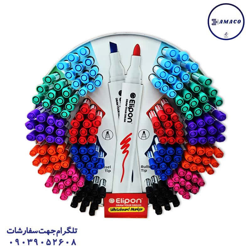 عکس ماژیک ماژیک وایت برد استندی جور 192 عددی الیپون