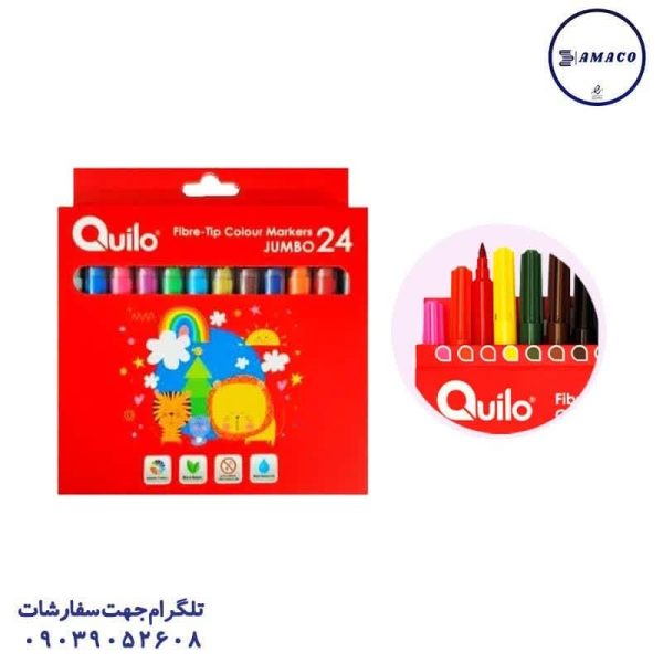 عکس ماژیک ماژیک نقاشی 24 رنگ جامبو مقوا 634384 کویلو