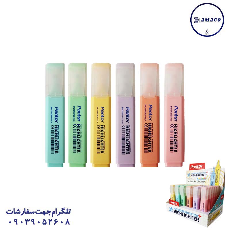 خرید ماژیک فسفری رگلامی 36 عددی پنتر عکس نوشت افزار ماژیک فسفری رگلامی 36 عددی پنتر