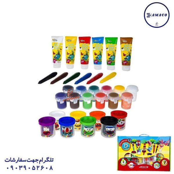 عکس خمیر بازی و شن جادویی ست خلاقیت با ابزار 6035 آریا