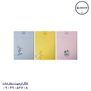 عکس دفتر فنری دفتر 50 خطی فنری پاستلی 3444 فدک