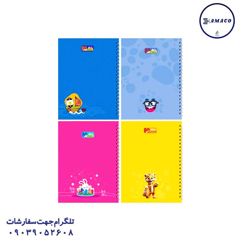 خرید دفتر 80 خطی فنری هوشمند 6521 فدک عکس دفتر فنری دفتر 80 خطی فنری هوشمند 6521 فدک