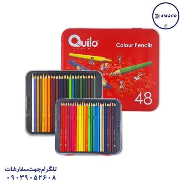 عکس نوشت افزار مداد رنگی 48 فلز 634458 کویلو