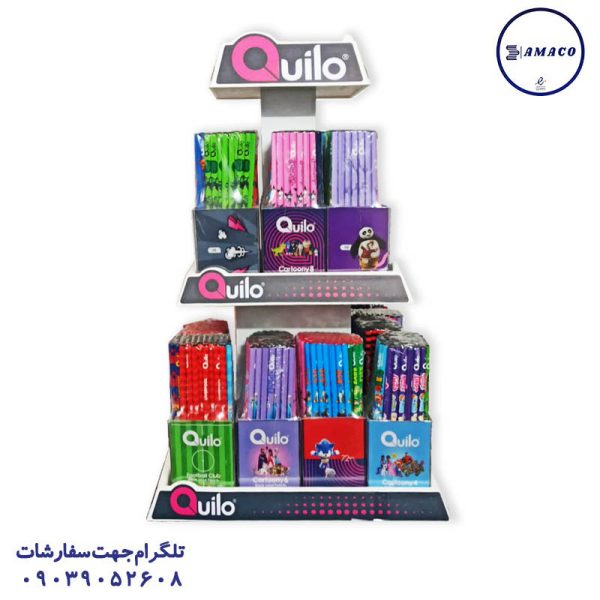 عکس مداد مداد استندی 10 قراصی(7 ق مشکی+3 ق قرمز) کویلو