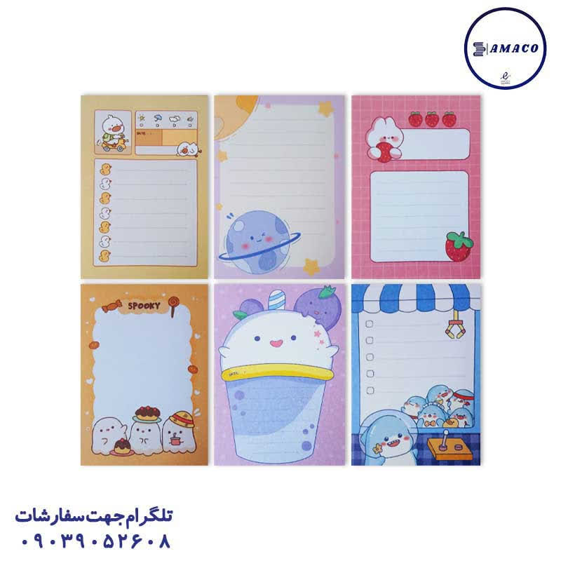 خرید کاغذ یادداشت فانتزی کد 125/126 پیتیکو عکس کاغذ یادداشت چسب دار ( استیکر ) کاغذ یادداشت فانتزی کد 125/126 پیتیکو