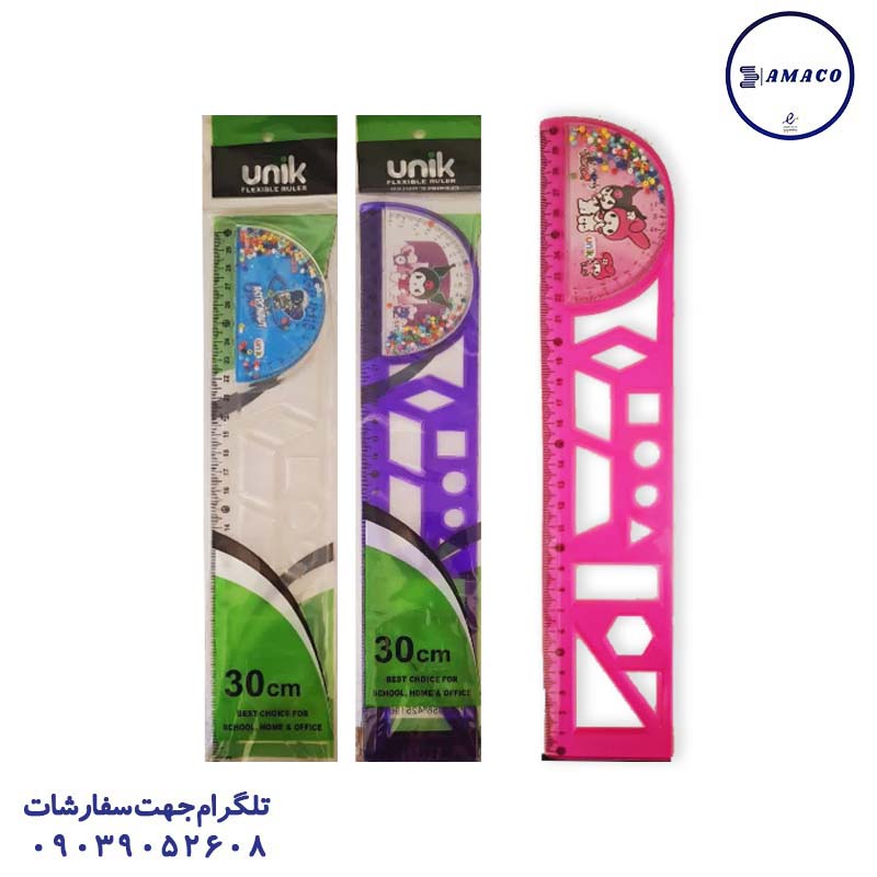 خرید خط کش 30 ژله ای شابلون دار فانتزی 5196 یونیک عکس لوازم کمک آموزشی خط کش 30 ژله ای شابلون دار فانتزی 5196 یونیک
