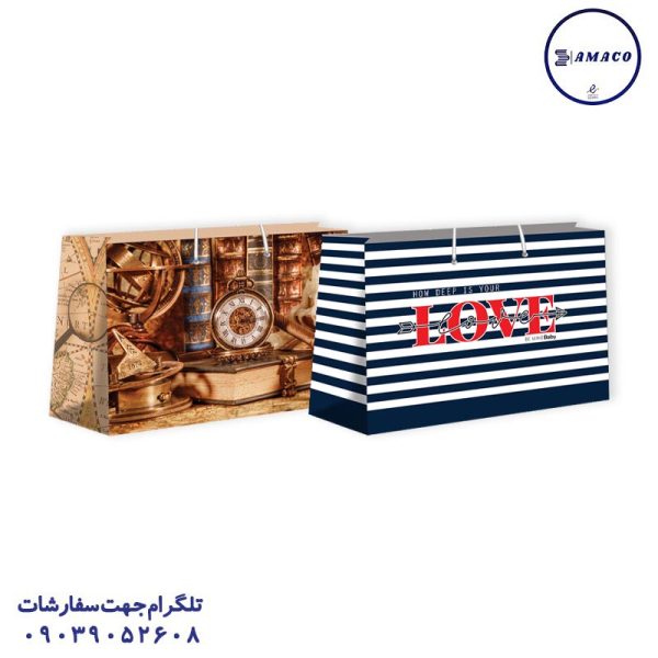 عکس ساک و جعبه ساک کادویی سایز 7 افقی آذین