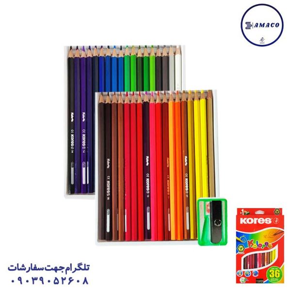 عکس مدادرنگی مداد رنگی 36 مقوا کد 96336 کورس