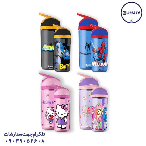 عکس ظرف غذا قمقمه لیوان قمقمه 550 میل فوتبالی کد 6590/6530 شوتای