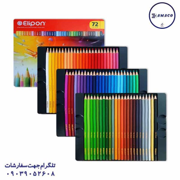 عکس مدادرنگی مداد رنگی 72 فلز الیپون