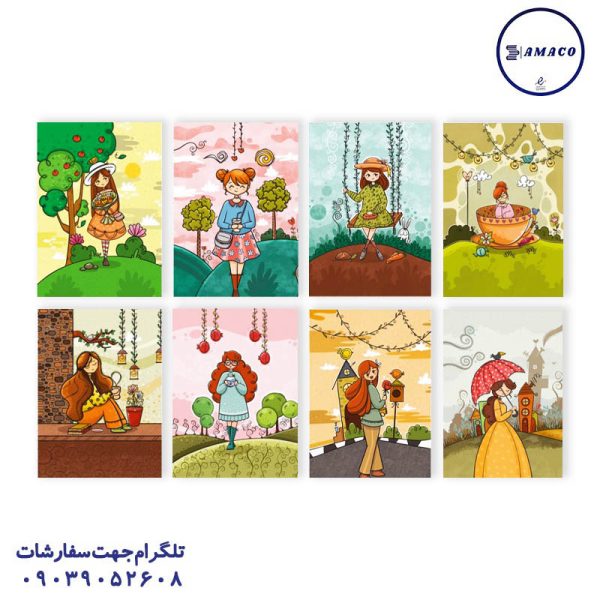 عکس دفترچه یادداشت پالتویی جلد سخت فانتزی کد 434 دایان
