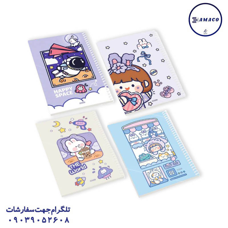 خرید دفتر 60 خطی مجلد کد 040 آبرنگ عکس دفتر دفتر 60 خطی مجلد کد 040 آبرنگ