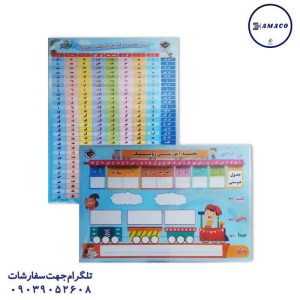 عکس لوازم کمک آموزشی جدول دوستی لمینتی A4 روبیک