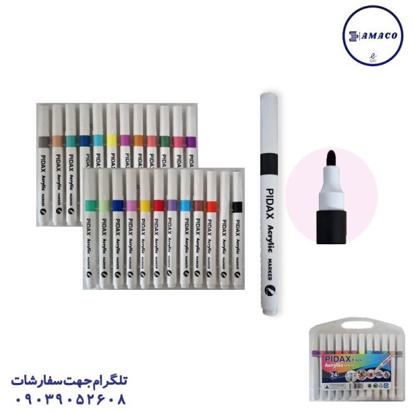 عکس ماژیک ماژیک اکرولیک 24 رنگ کد 624 پیداکس