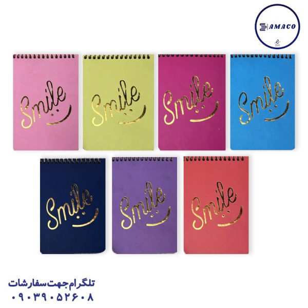 عکس دفترچه یادداشت پاستلی 1.12 جلد سخت طلاکوب کد 230 سویل
