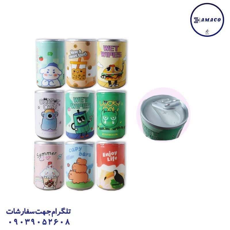 خرید دستمال مرطوب فانتزی کودک عکس تحریر فانتزی دستمال مرطوب فانتزی کودک