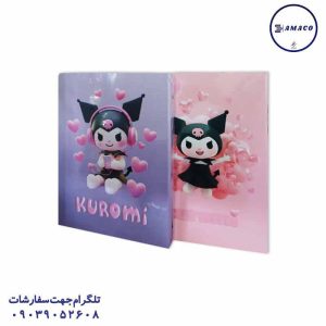 عکس دفتر کلاسوری کلاسور 100 قفل فلز طرح کرومی کد 216 وتوس