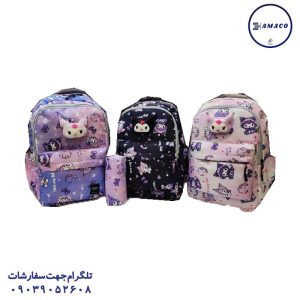 عکس کیف و جامدادی کوله کرومی عروسکی کد (10)