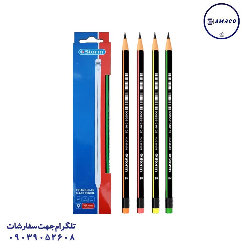 خرید مداد مشکی 3 گوش مالتیک اسکارف کد 310102 استورم عکس مداد مداد مشکی 3 گوش مالتیک اسکارف کد 310102 استورم