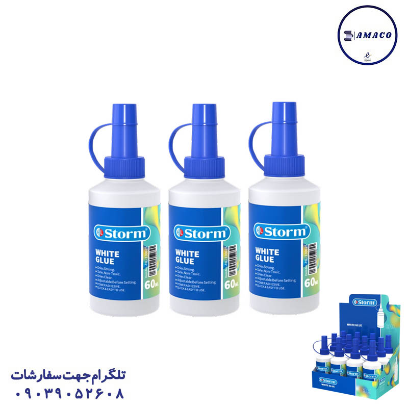 خرید چسب سفید فوم 60 میل کد 625 استورم عکس چسب ماتیکی چسب سفید فوم 60 میل کد 625 استورم