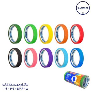 عکس چسب پهن چسب کاغذی پهن رنگی 18 یارد 103169 استورم