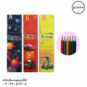 عکس مدادرنگی مداد رنگی 6 مقوا پلیمری ورتکس