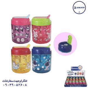 عکس مداد تراش تراش 2 تیغ مخزن دار کد 2020 (1152) کرونا