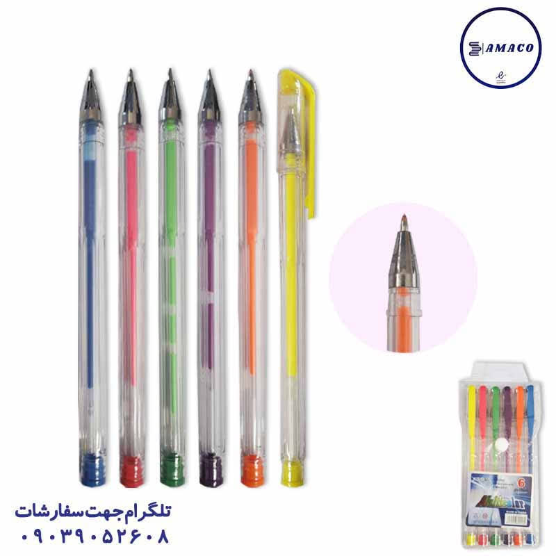 خرید روان نویس ژله ای فسفری 6 عددی 009 عکس روان نویس روان نویس ژله ای فسفری 6 عددی 009