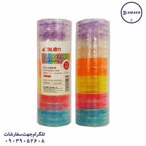عکس چسب نواری چسب نواری رنگی 1.2 میل 12 عددی 2712