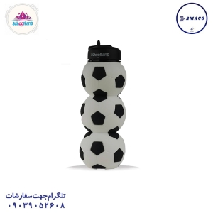 عکس ظرف غذا قمقمه لیوان قمقمه فوتبالی بزرگ 9326 اسکول فنس