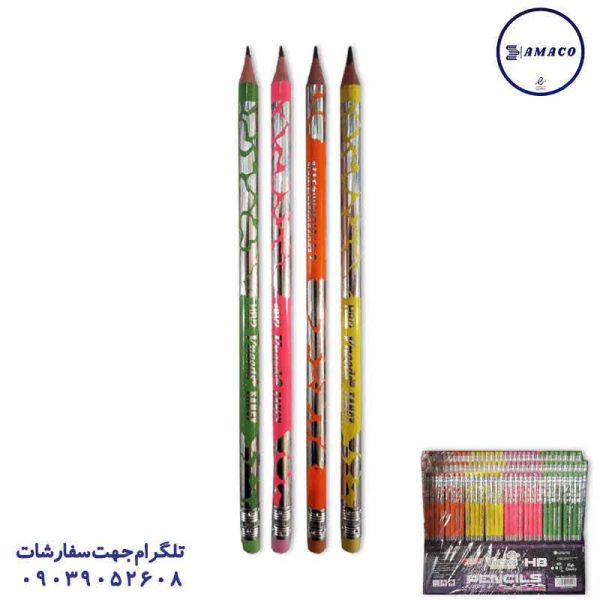 عکس مداد مداد مشکی 2 قراصی طرحدار 0168 ونیدس