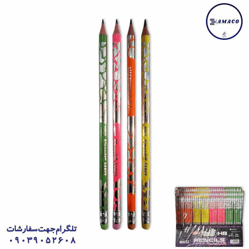 خرید مداد مشکی 2 قراصی طرحدار 0168 ونیدس عکس مداد مداد مشکی 2 قراصی طرحدار 0168 ونیدس