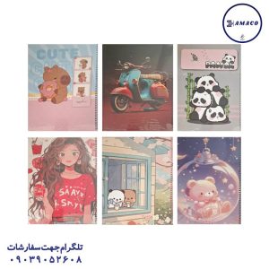 عکس دفتر دفتر 100 خطی رحلی فانتزی کد 875/876/873/877 سویل